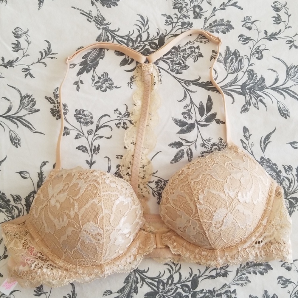 PINK by Victoria secret racer back nude lace push